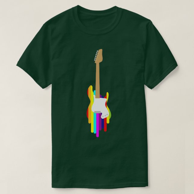 Camiseta String de Instrumento Musical Guitarista Elétrico (Frente do Design)