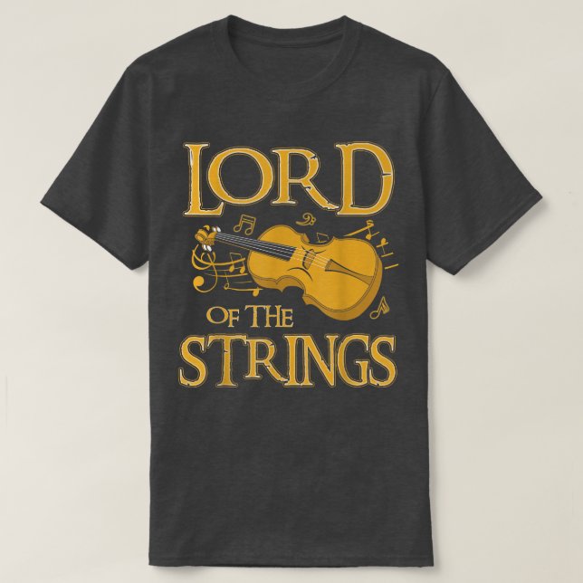 Camiseta String Quartet Tees Lord Of The Strings Violin 290 (Frente do Design)