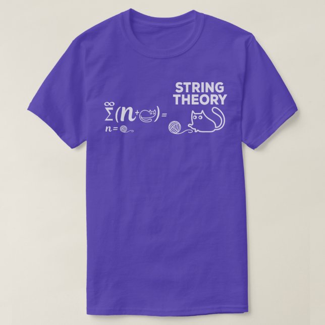 Camiseta String Theory Equation Cat Lover Physics Enthusias (Frente do Design)
