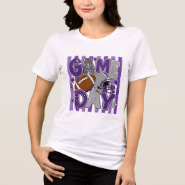 Camiseta Striped Game Day, Football Season Shirt
