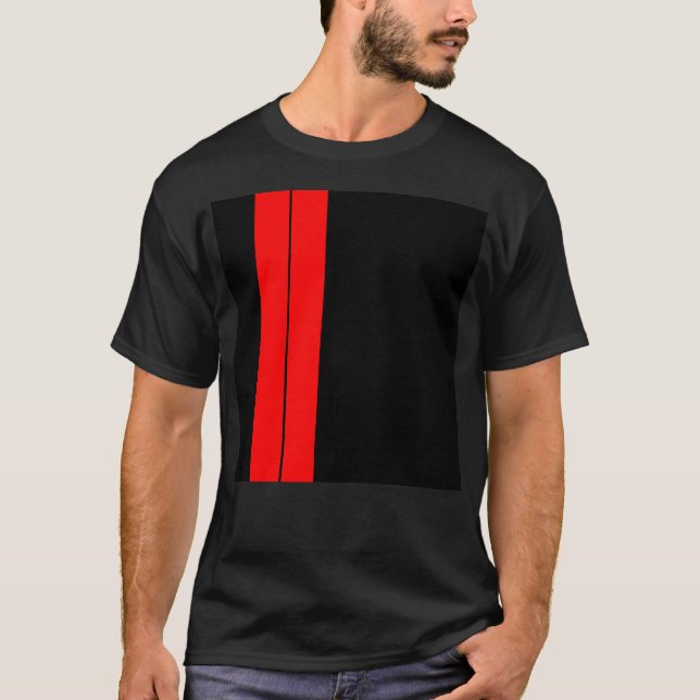 Camiseta Stripes de Corrida Vermelha (Frente)