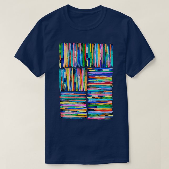 Camiseta Stripes Mínimas Pintadas À Mão (Frente do Design)