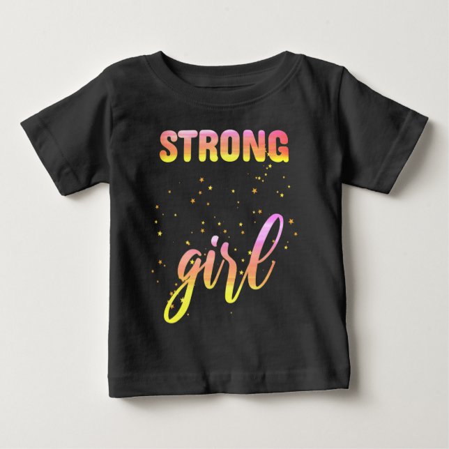 Camiseta Strong Girl Pastel Star (Frente)