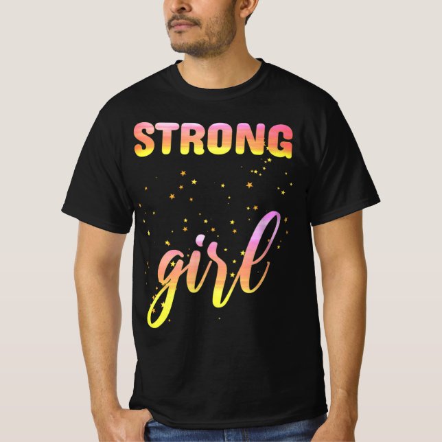 Camiseta Strong Girl Pastel Star (Frente)
