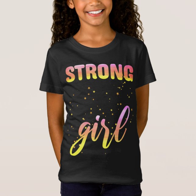 Camiseta Strong Girl Pastel Star (Frente)