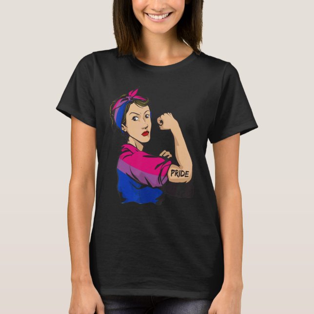 Camiseta Strong woman BIsexual Pride LGBT Mom (Frente)