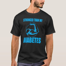 Camiseta Stronger Than My Diabetes – Motivational Design.