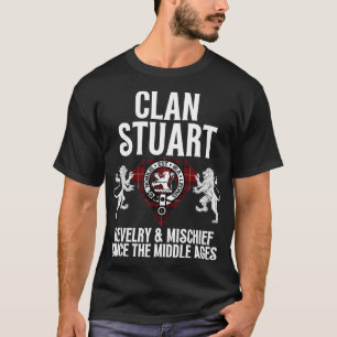 Camiseta Stuart Clan Scottish Name Casaco De Arms Tartan