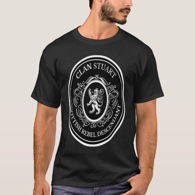 Camiseta Stuart Scottish Clan Scottish Lion Descent (Frente)