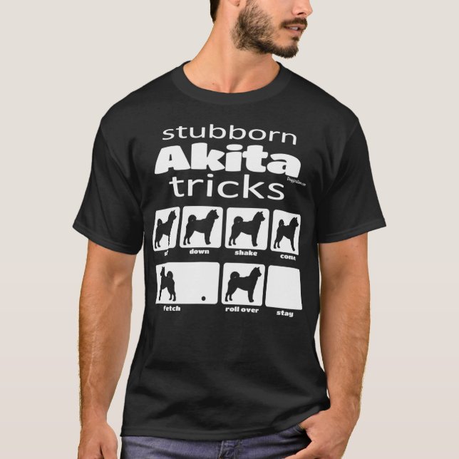 Camiseta Stubborn Akita Tricks (Frente)