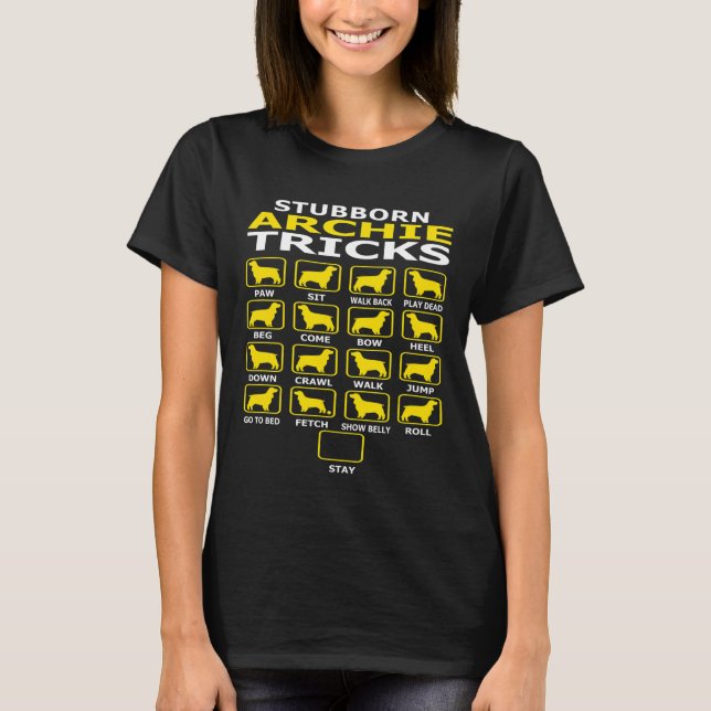 Camiseta Stubborn Archie Cocker Spaniel Dog Tricks Pet (Frente)