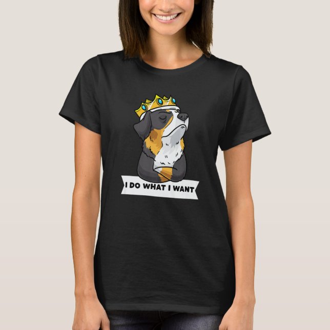 Camiseta Stubborn Bernese Mountain Dog  1 (Frente)