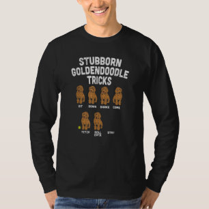 Camiseta Stubborn Goldendoodle truques engraçados treinado