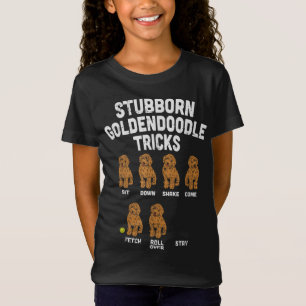 Camiseta Stubborn Goldendoodle truques engraçados treinador