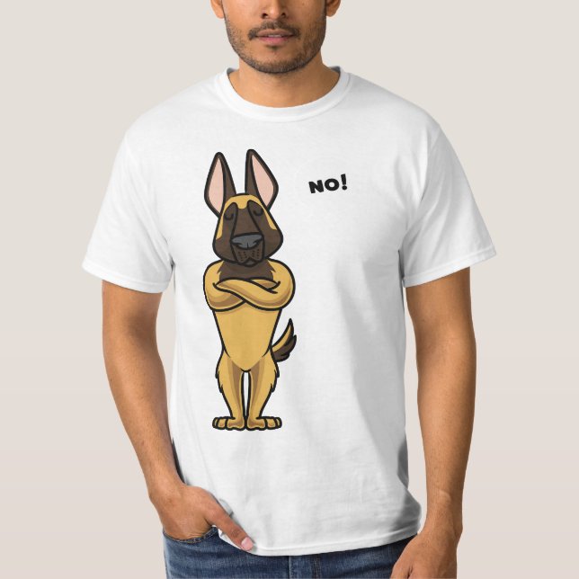 Camiseta Stubborn Malinois Belgian Shepherd Dog funny  (Frente)