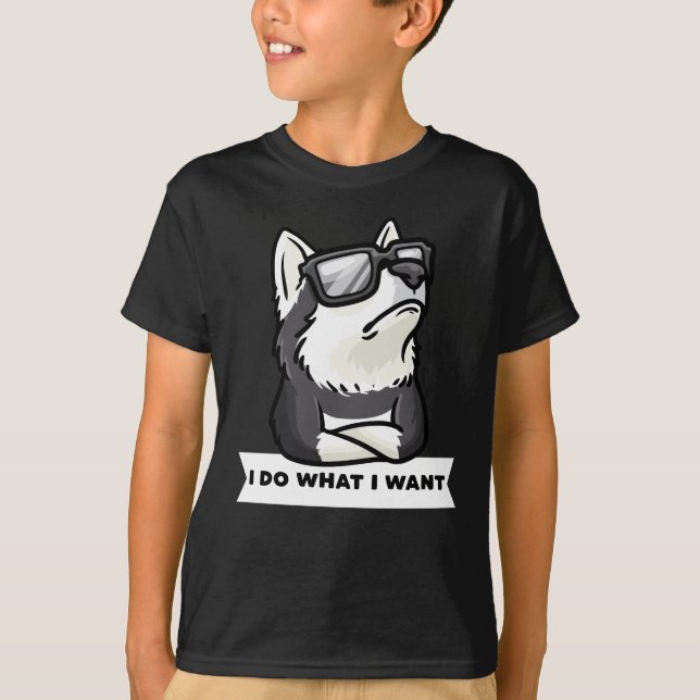 Camiseta Stubborn Pomsky Dog Funny (Frente)