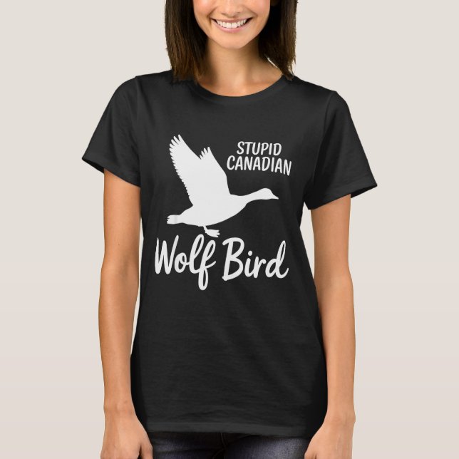 Camiseta Stud Canadian Wolf Bird Funny  (Frente)