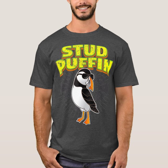Camiseta Stud Puffin  Funny Seabird Stud Muffin  Bird (Frente)