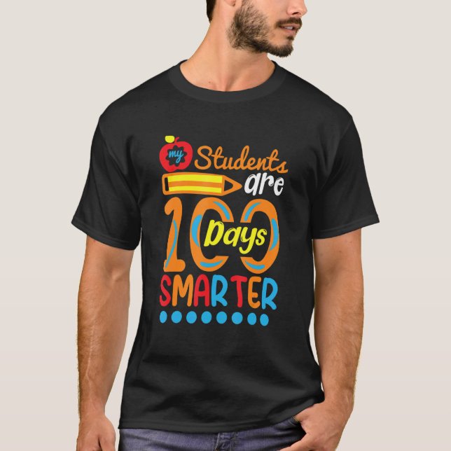 Camiseta Student Are 100 Days Smarter  Student Teacher (Frente)