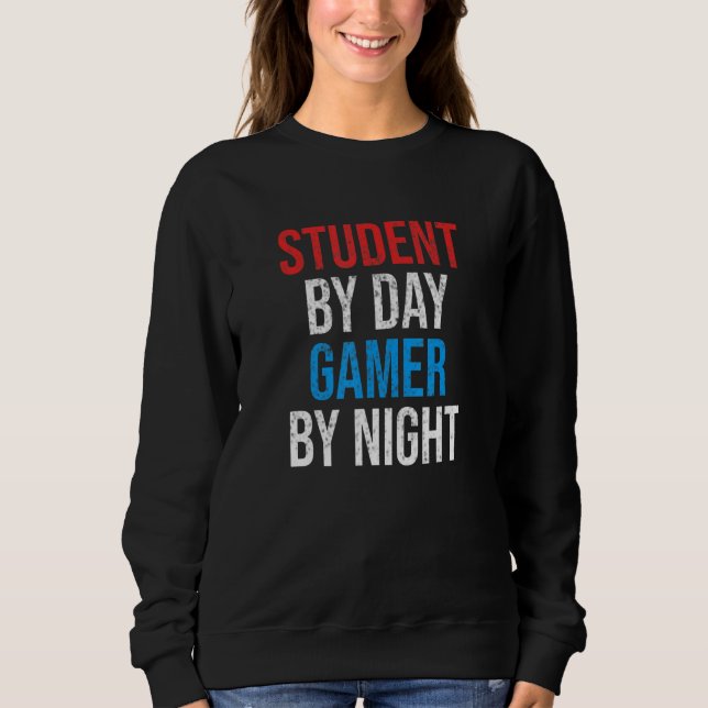 Camiseta Student By Day Gamer By Night Funny Video Gaming T (Frente)