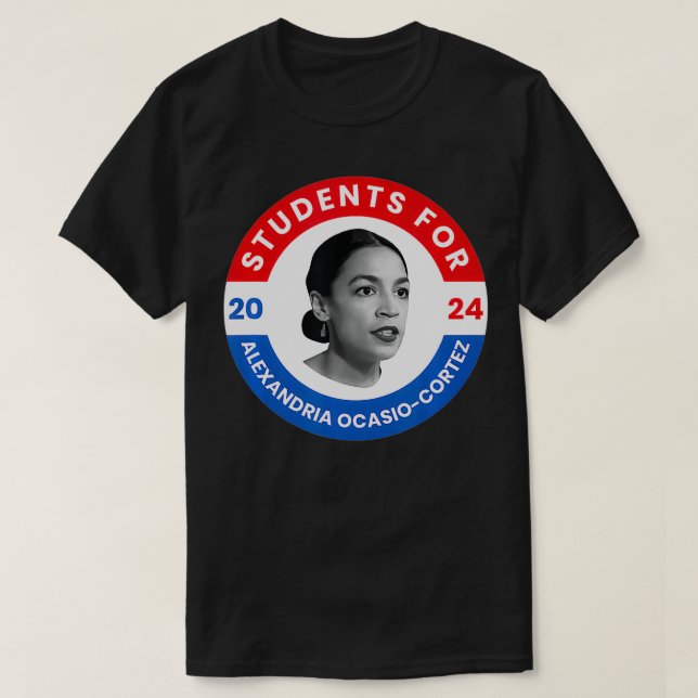 Camiseta Students for Aleandria OcasioCortez AOC  (Frente do Design)