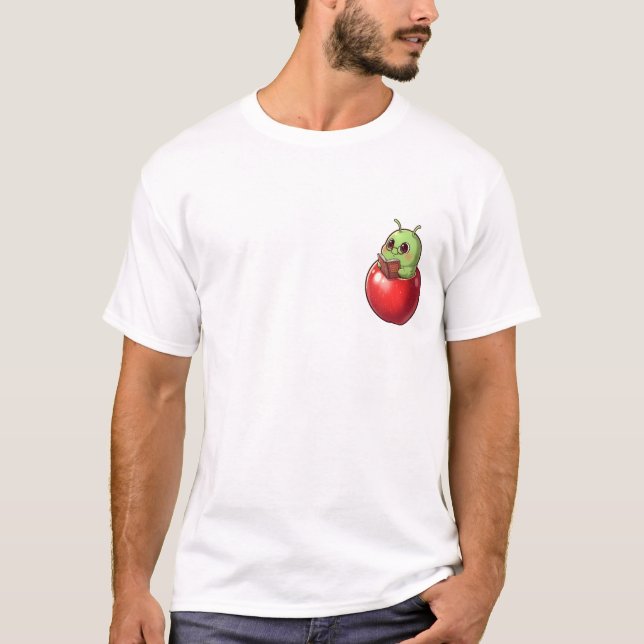 Camiseta Studious Apple Bookworm Character (Frente)