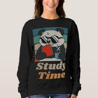Camiseta Study Time Panda Bear Cute  Retro Animal Student