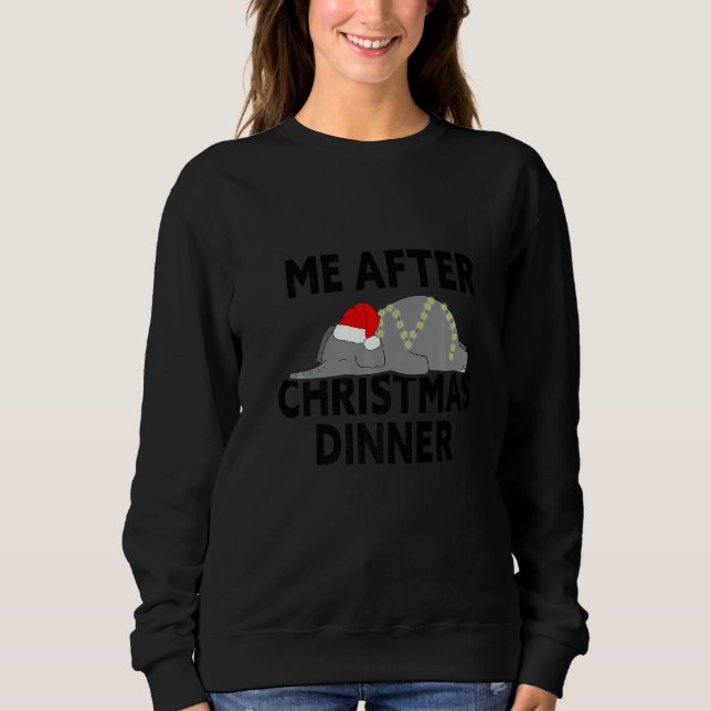Camiseta stuffed after christmas dinner   (Frente)