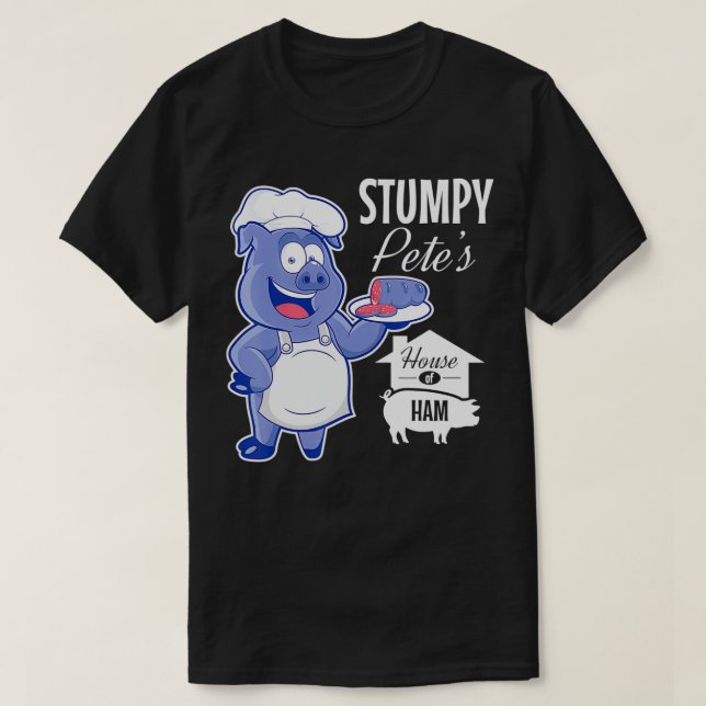 Camiseta Stumpy Peteu2019s Casa do Restaurante Ham (Frente do Design)