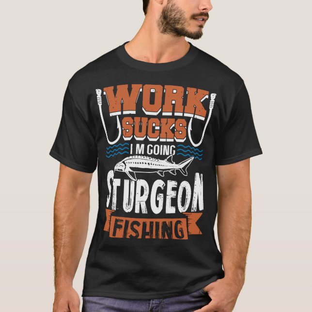 Camiseta Sturgeon Pesca - Sinal De Madeira - Sujeira (Frente)