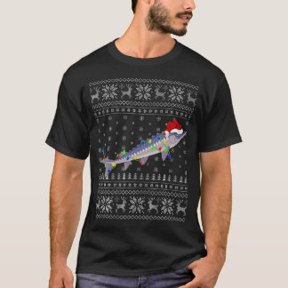 Camiseta Sturgeons Fish Xmas Style Feia Sturgeons Natal