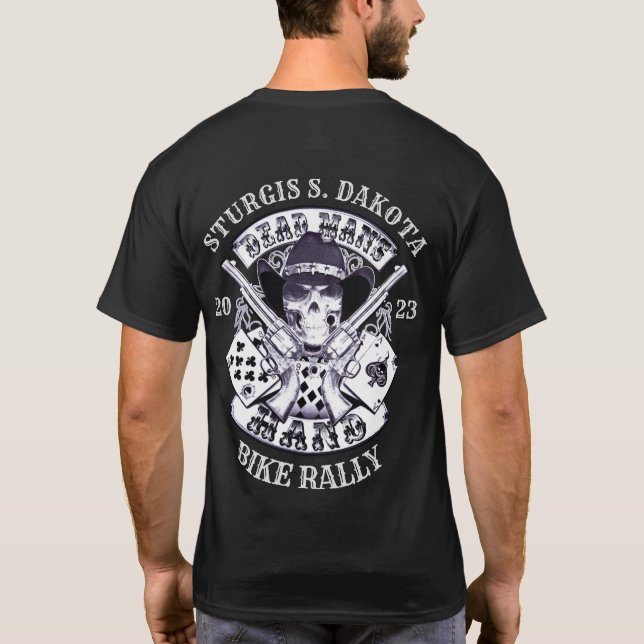 Camiseta Sturgis Bike Rally 2023 Morto Mans Hand Cowboy (Verso)