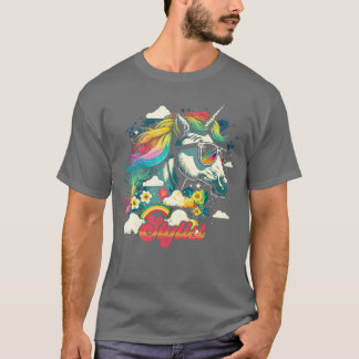 Camiseta Stylist do Rainbow Unicorn