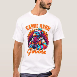 Camiseta Stylized Hoodie Turkey Gamer with Distressed Orang