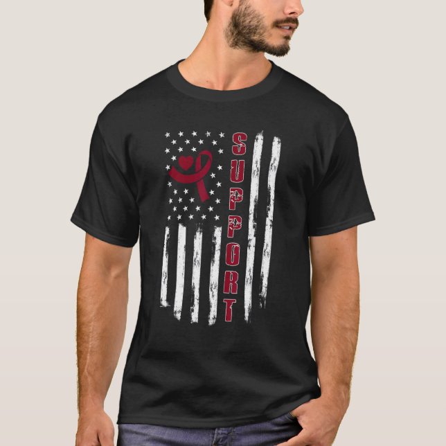 Camiseta Su - Bandeira Americana de Sensibilização por Múlt (Frente)