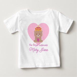 Camiseta Sua Alteza Fofura Rosa Personalizado Divertido F