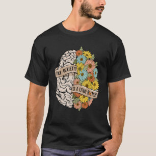 Camiseta Sua Ansiedade é uma Mentira Flor do Cérebro Saúde
