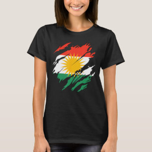 Camiseta Sua Bandeira Nacional do Curdistão Biji Curda