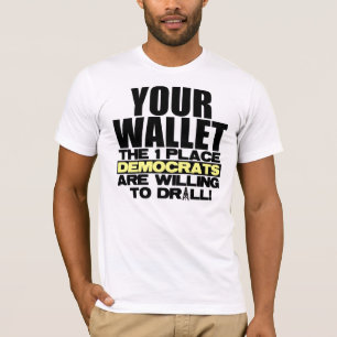 Camiseta Sua carteira - onde Democratas furarão