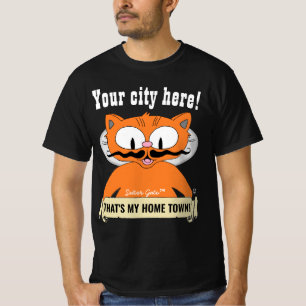 Camiseta SUA CIDADE OU CIDADE! Cartoon Cat Señor Gato