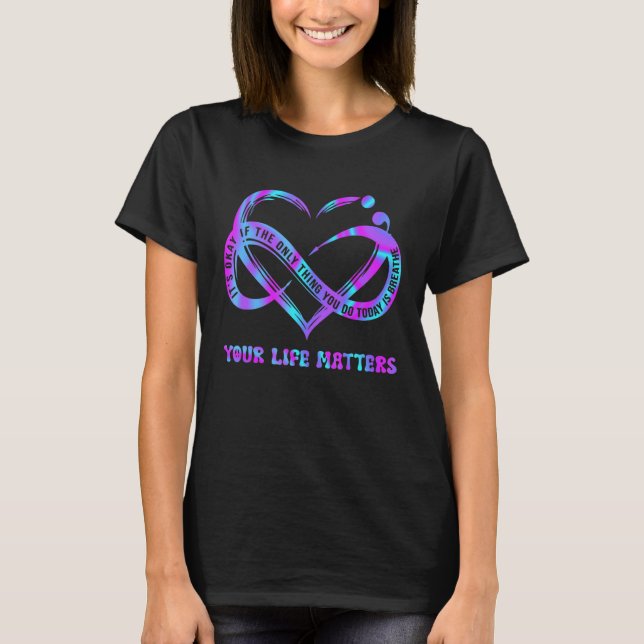 Camiseta Sua Consciência sobre a prevenção do suicídio (Frente)