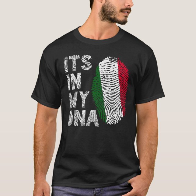 Camiseta Sua dentro minha impressão digital italiana (Frente)