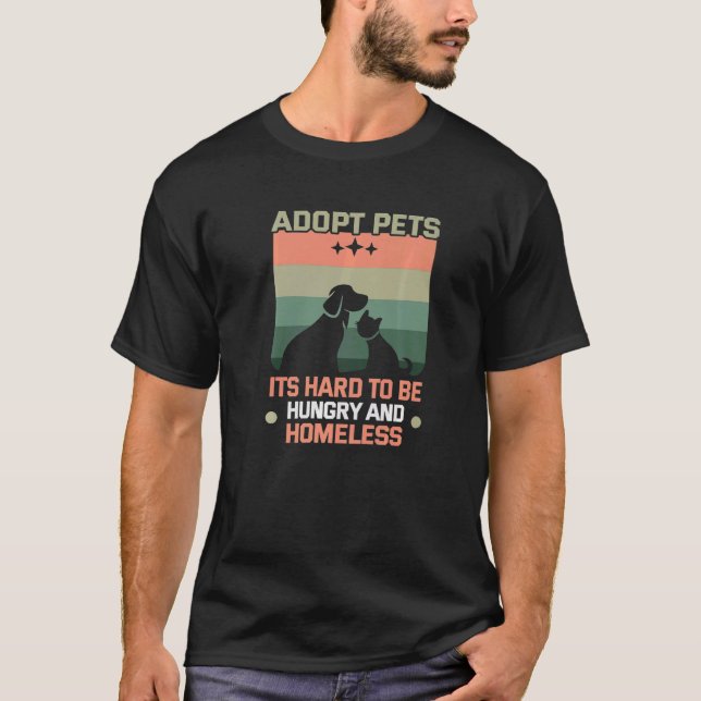 Camiseta sua duro de estar com fome e sem-teto (Frente)