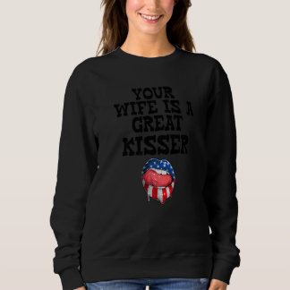 Camiseta Sua esposa é uma ótima beijadora Frase