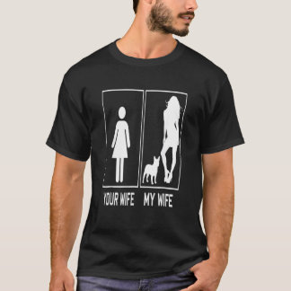 Camiseta Sua Esposa Minha Esposa Bulldog Francês Frenchie P