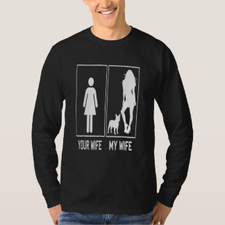 Camiseta Sua Esposa Minha Esposa Bulldog Francês Frenchie P