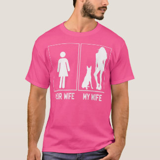 Camiseta Sua Esposa Minha Esposa Malinois Belga Coisas Engr