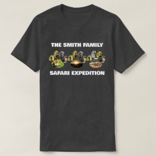 Camiseta Sua família Safari Wildlife Pawprint Trio