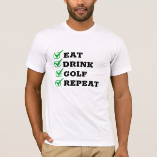 Camiseta Sua festa de golfe, Golfe, Divertido, Repetindo