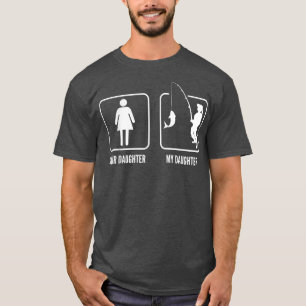Camiseta Sua filha Minha Filha de Pesca Engraçada D do Pai